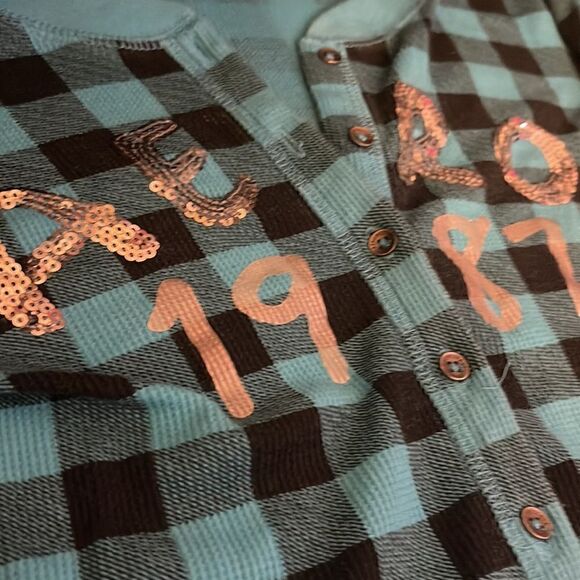 Y2k aero bling sequin pink/black onsie thermal pj pajama - Picture 4 of 6